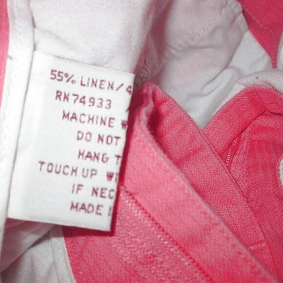 Lady Player LINEN Blend Size 12 SHORTS Elastic Sides HIGH RISE Golf POCKETS - Picture 9 of 9